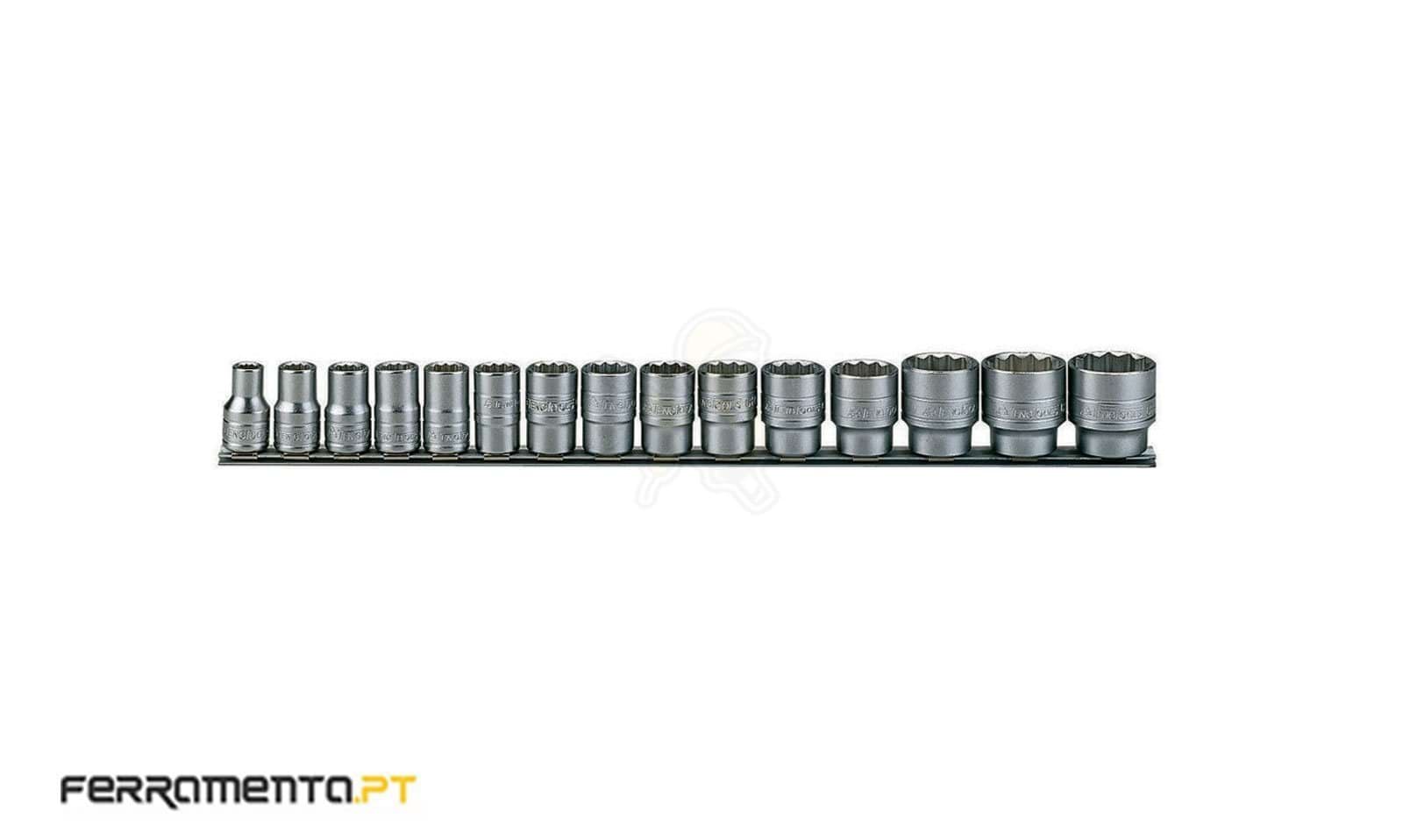 Jogo de Chaves de Caixa 1/2'' 15 Peças Teng Tools M1215AF