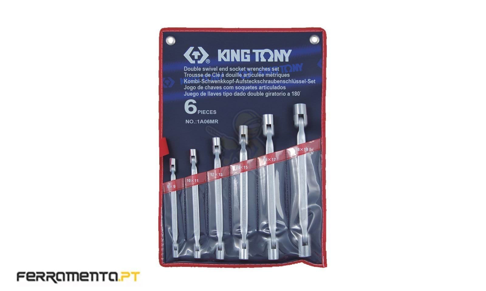 Jogo de Chaves de Caixa Articuladas 6 PC King Tony 1A06MR