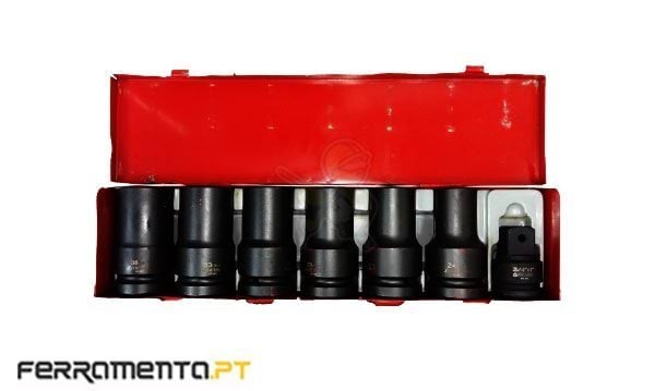 Jogo de Chaves de Caixa Impacto 7pcs 1" Teng Tools 9107