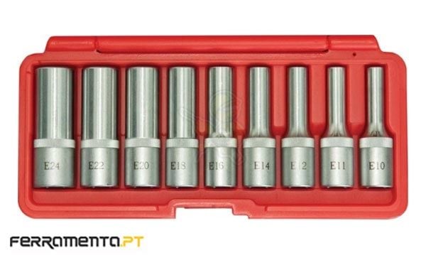 Jogo de Chaves de Caixa Torx 1/2" Longas Kroftools 6103
