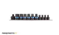 Jogo de Chaves de Impacto 3/8'' e 1/2'' DR. King Tony 7411PP