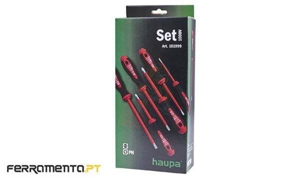 Jogo de Chaves Phillips/Fenda VDE 1000V 6Pcs Haupa 101999