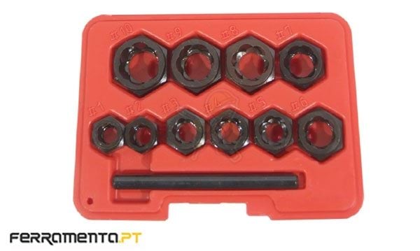 Jogo Extrator de Parafusos 11Pcs Kroftools 0515