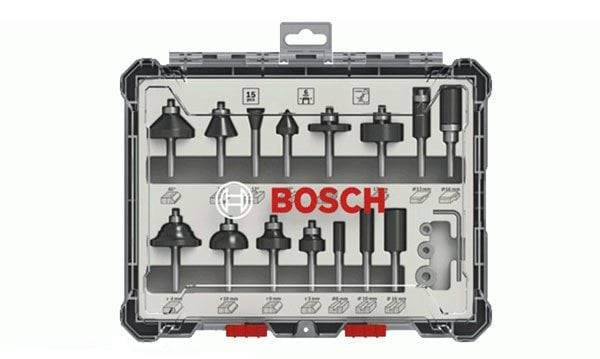 Jogo Misto de Fresas 15 Pcs 6mm Bosch 2607017471