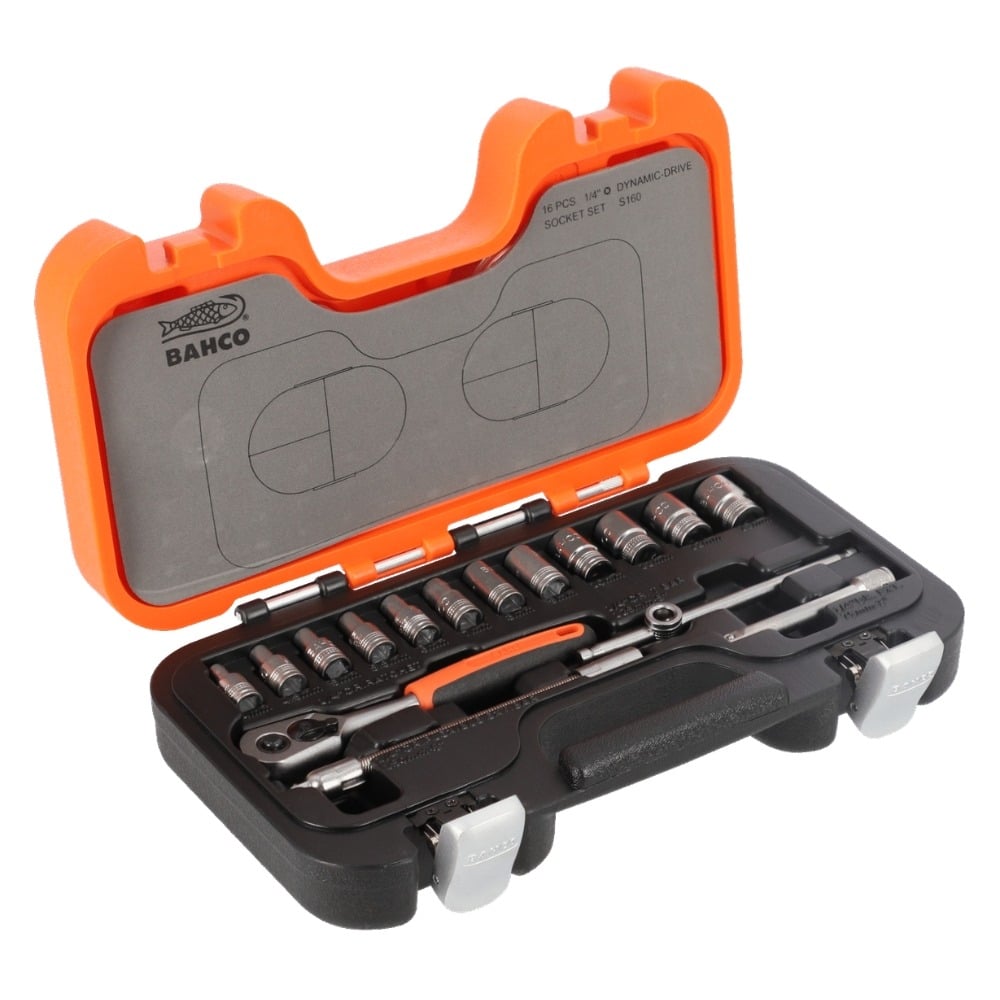 Jogo de Chaves de Caixa 1/4" com Roquete 4-13 mm Bahco S160