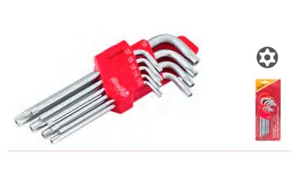 Jogos Chaves "L" Tork Furada Longa WLHR-123L TH10~TH50 9pçs 037.0081