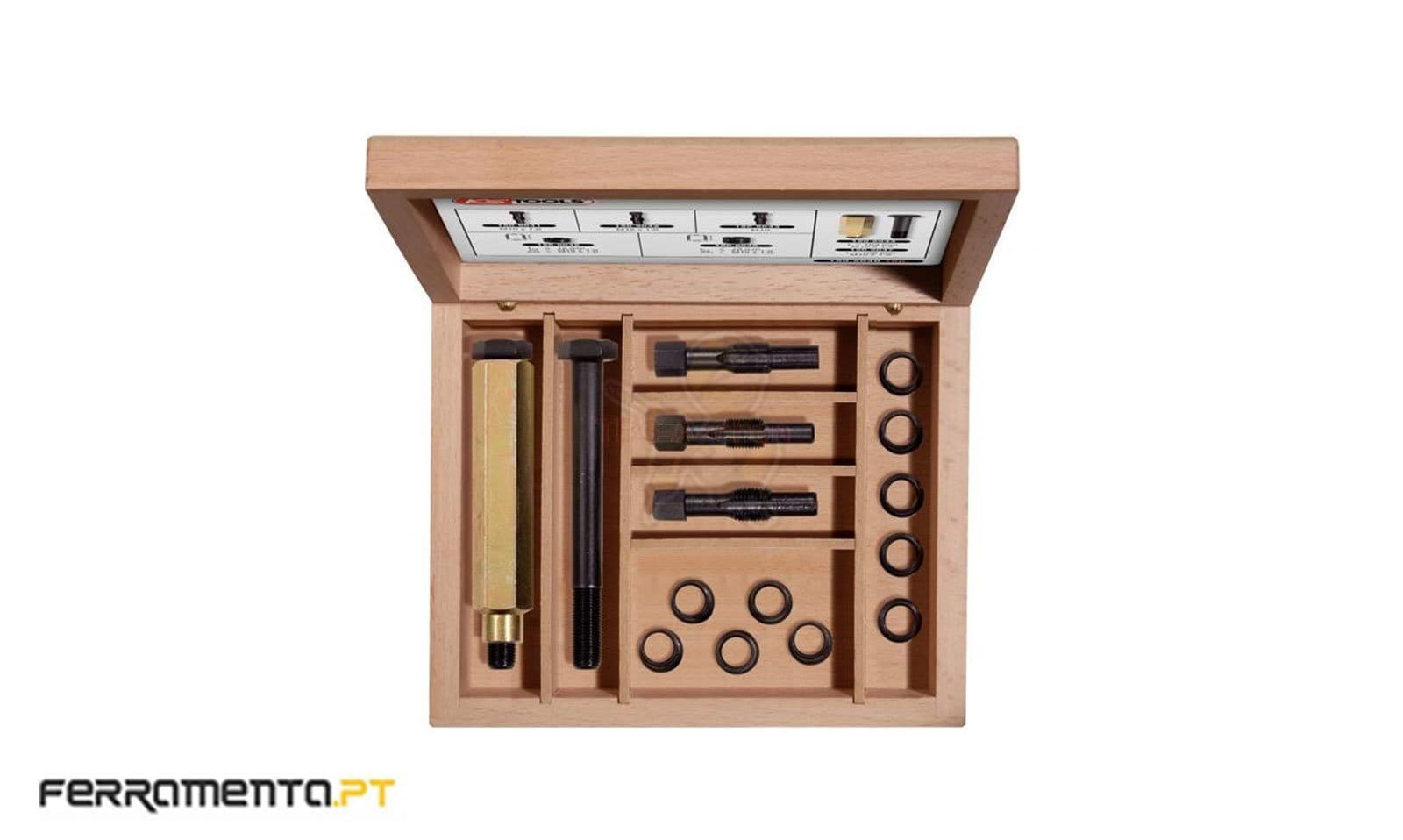 Kit 20 Pcs Reparação de Roscas M14x1.25 KS Tools 150.5080