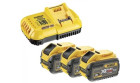 Kit 3 Baterias 54V/18V 9.0Ah + Carregador Flexvolt Dewalt DCB118X3-QW