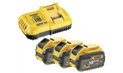 Kit 3 Baterias 54V/18V 9.0Ah + Carregador Flexvolt Dewalt DCB118X3-QW