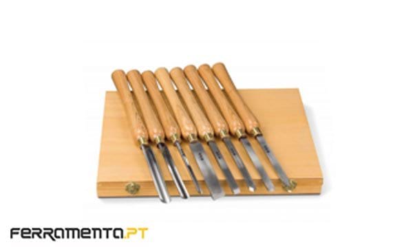 Kit 8 ferramentas de tornear madeira Holzstar 5931011