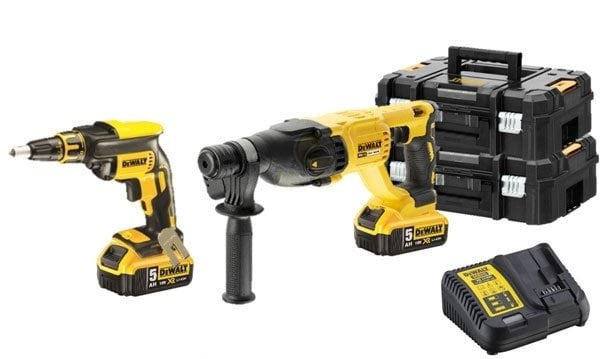Kit Aparafusadora de Pladur + Martelo Eletropneumático DeWalt CPROF443
