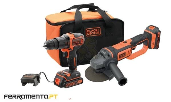 COMBO KIT: Berbequim com Percussão 18V, bucha
