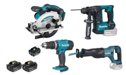 Kit Carpintaria 4 Máquinas 18V Makita DLX4113