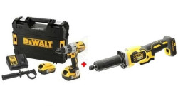 Kit Combo 18V Berbequim Combinado + Rectificadora 38mm Dewalt CPROF445