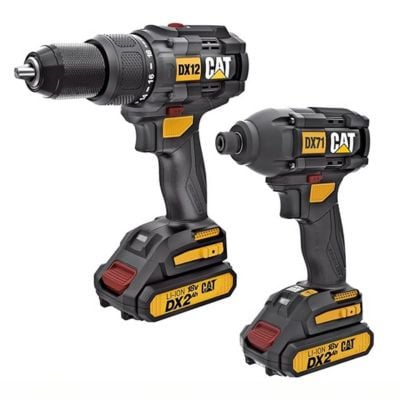KIT Berbequim DX12 + Aparafusadora de Impacto DX71 18V 2.0Ah CAT DX12K.2