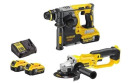 Kit Combo 18V Martelo SDS-PLUS + Rebarbadora 125mm Dewalt CPROF393