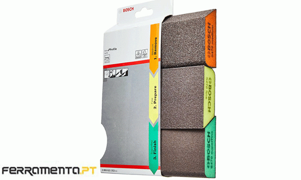 Kit Esponjas de Lixar 3 Pcs Bosch 2608621253