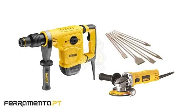 Kit Martelo Demolidor 5Kg + Mini-Rebarbadora DeWalt CPROF622