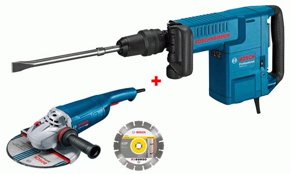 Kit Martelo Demolidor GSH 11 E + Rebarbadora 230mm Bosch Professional