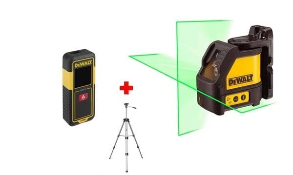 Kit Nível laser DW088CG + Medidor DW033-XJ + Tripé 1-77-201