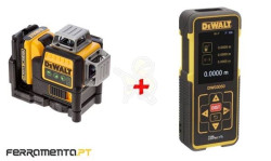Kit Nível Laser Verde 3x 360º + Medidor Laser 50M DW03050-XJ DeWalt CPROF535