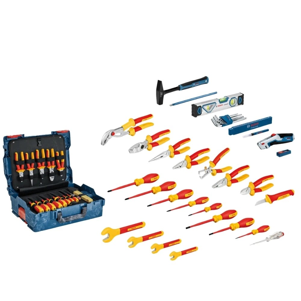 Kit Ferramenta Manual para Electricista  com 37 undidades + Mala L-BOXX 136 Bosch 1600A02NG4