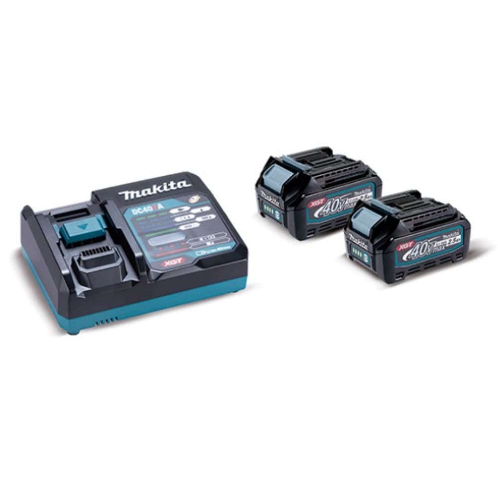 Kit Fonte Alimentação 40Vmax 2.5Ah Baterias e Carregador Makita 191J39-5
