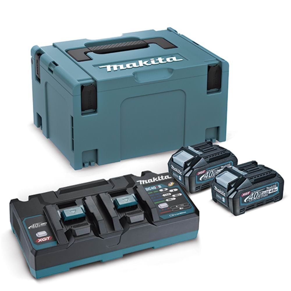 Kit Fonte Alimentação XGT 2 x 4AH + DC40RB (MAKPAC) Makita 191U008