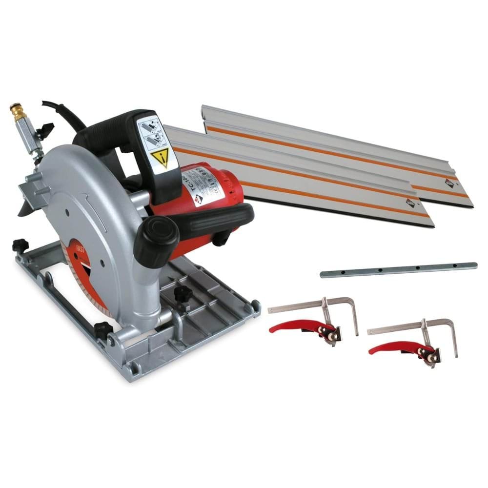 KIT Serra Circular + 2x Guias Carril + 2x Sargentos de Fixação TC-180 Rubi 50994