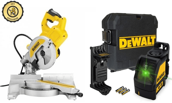 Kit Combo Serra de Esquadria DWS777 + Nível Laser DW088CG PROMO