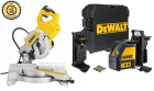 Kit Combo Serra de Esquadria DWS777 + Nível Laser DW088K PROMO