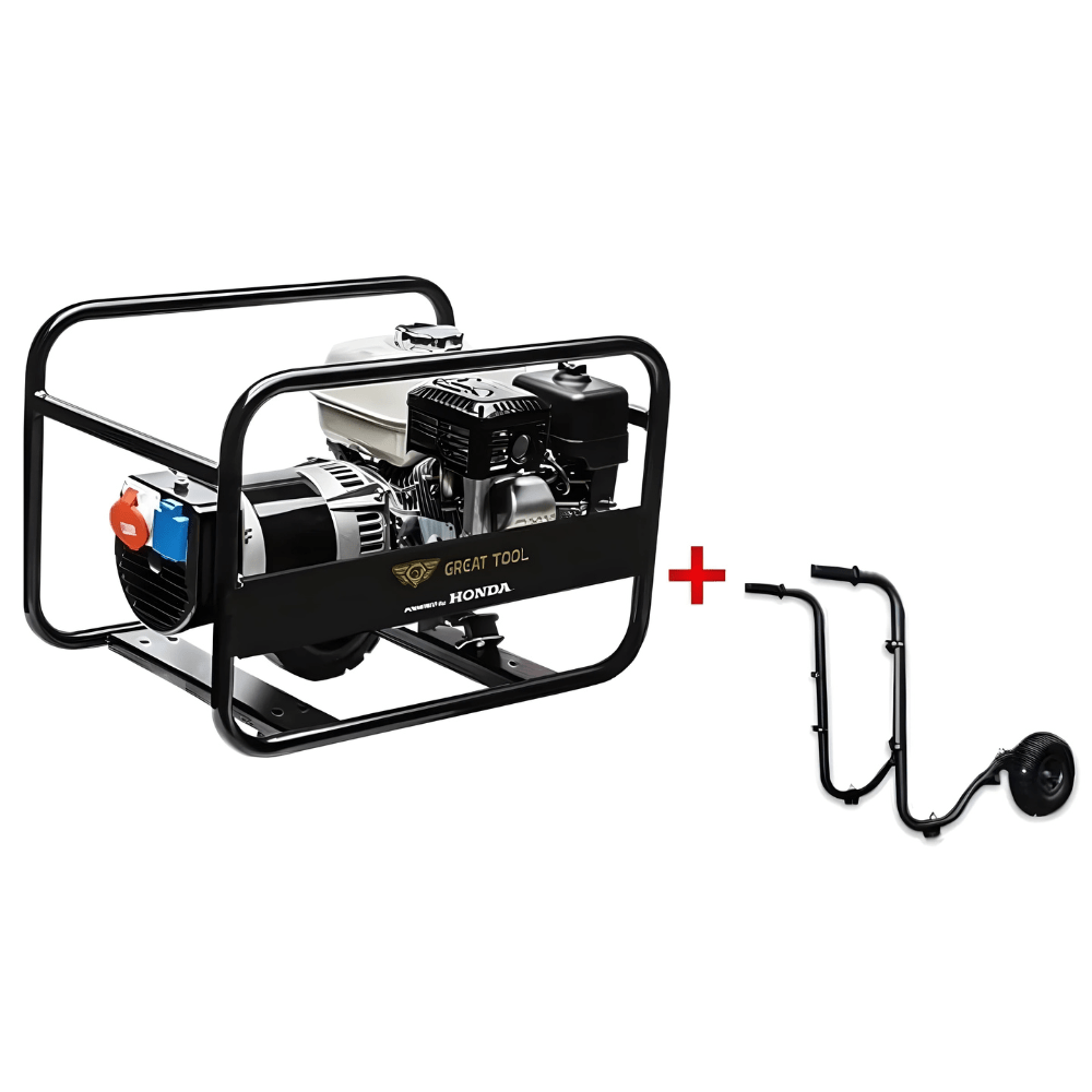 Gerador Gasolina 400V 9,2 kVA GT Powered by HONDA GT8TFH + Rodas