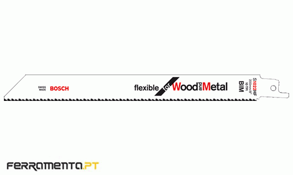 Lâmina de Serra Sabre S 1022 HF 200 x 0.9mm Bosch 2608656915
