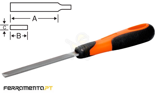 Lima Paralela 8" Bastarda Com Cabo Bahco 1-100-08-1-2