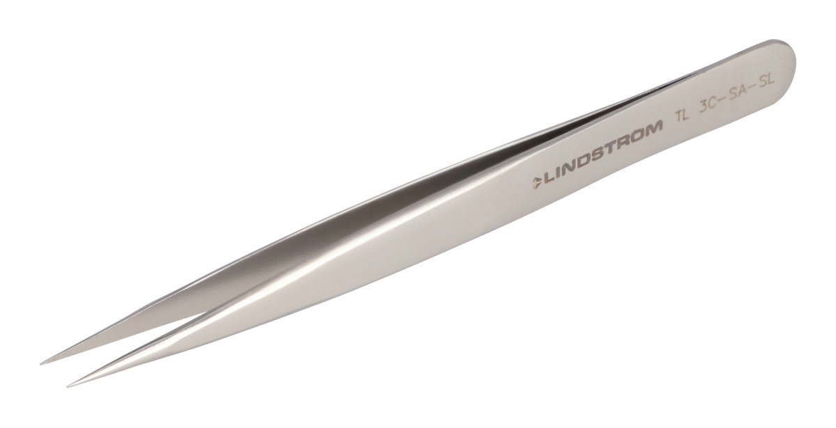 Pinças - Uso industrialAço inoxidável, anti-magnético, anti-ácido Lindström TL 3C-SA-SL