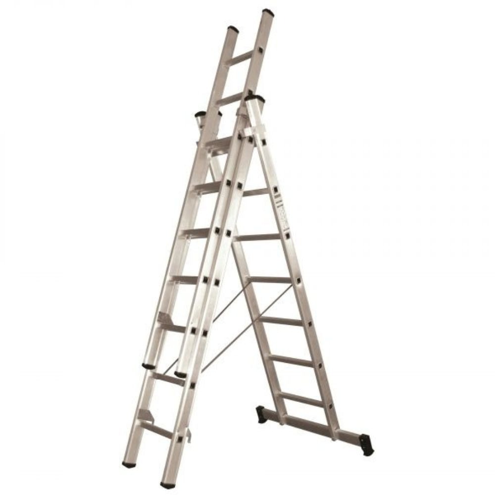 Escada Alumínio Tripla L66 Degrau Quadrado 4+4+4  Litan A10013040