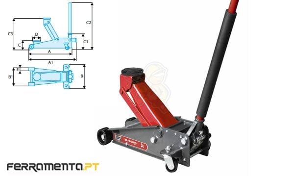 Macaco de Rodas 3Ton Facom DL.32A