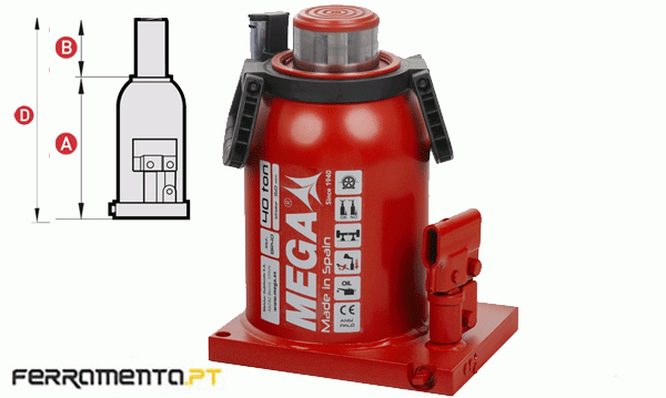 Macaco de Garrafa 40Ton Mega BR40