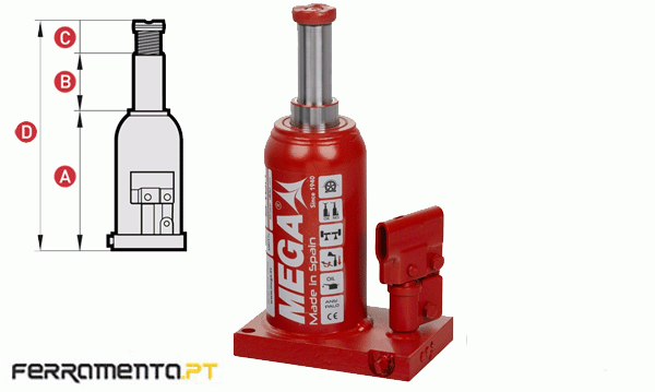 Macaco Telescópico 5Ton Mega BRT5