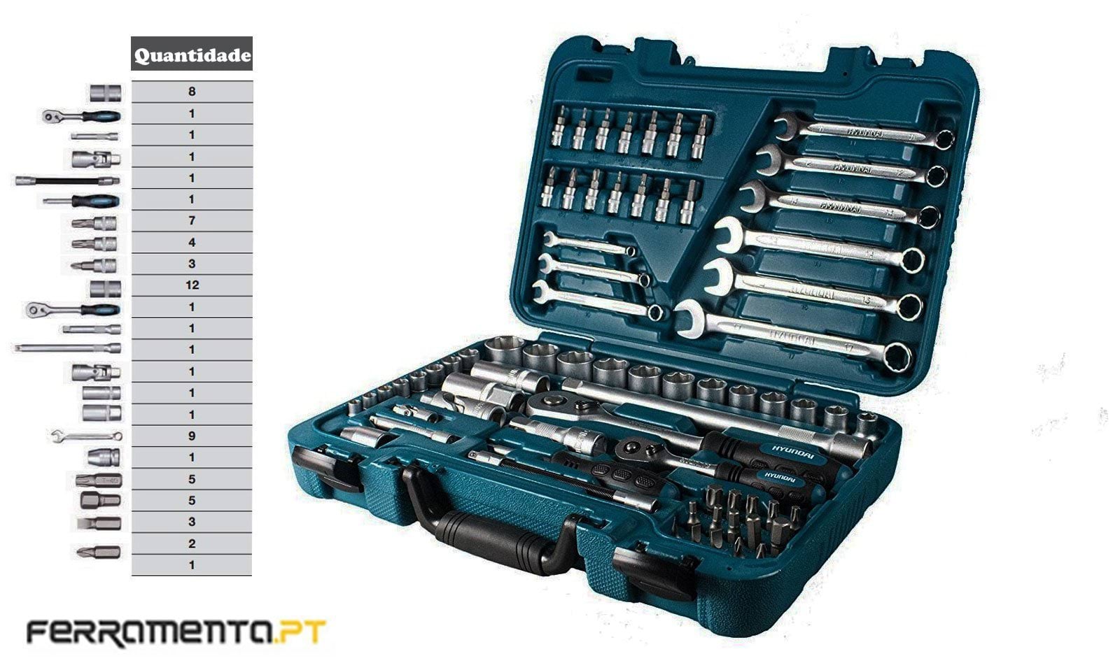 Mala de 70 Ferramentas Hyundai K70
