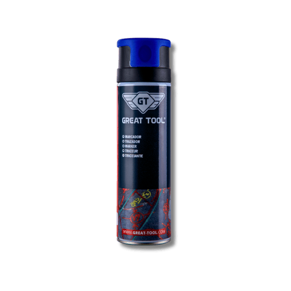 Spray Marcador Fluorescente Azul 500ml Great Tool GTQUPI50AZU