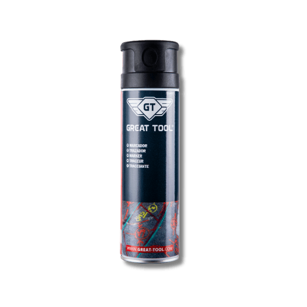 Spay Marcador Fluorescente Preto 500ml Great Tool GTQUPI50PRT  