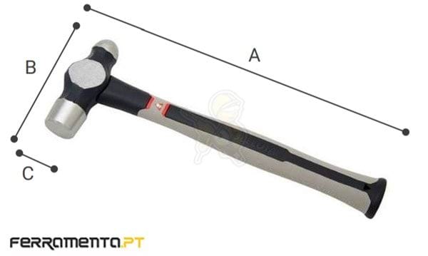 Martelo de Bola Fibra de Carbono 700g Bellota 8011-E CF