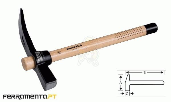 Martelo de Pedreiro com Cabo de Madeira Bahco 486-700