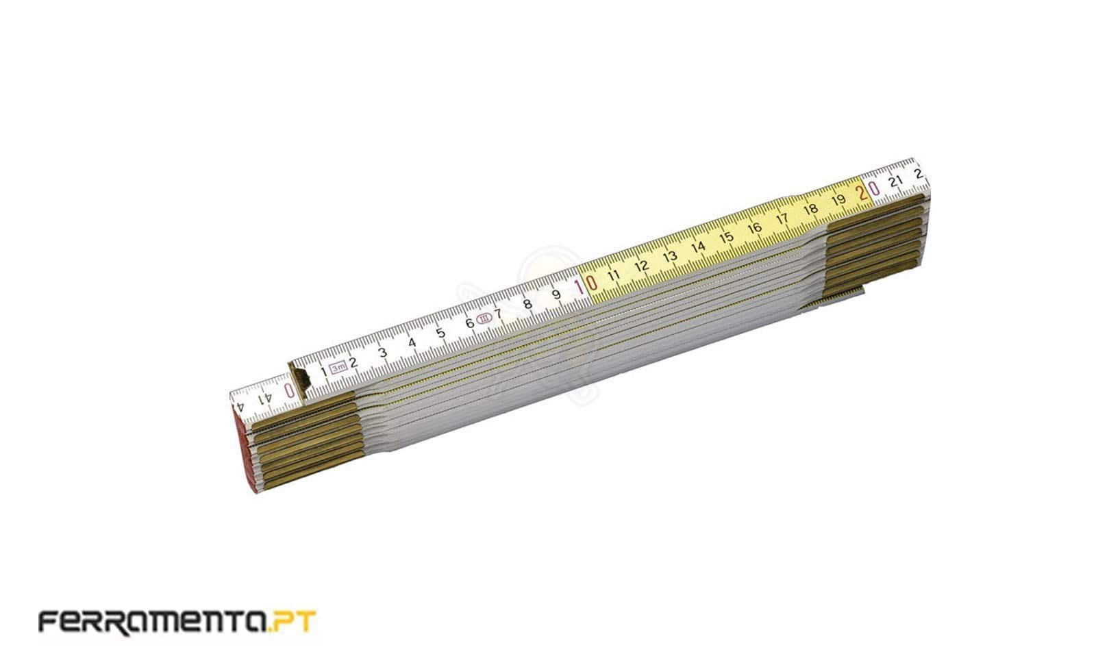 Metro Dobrável em Madeira Amarelo/Branco 0-35-458