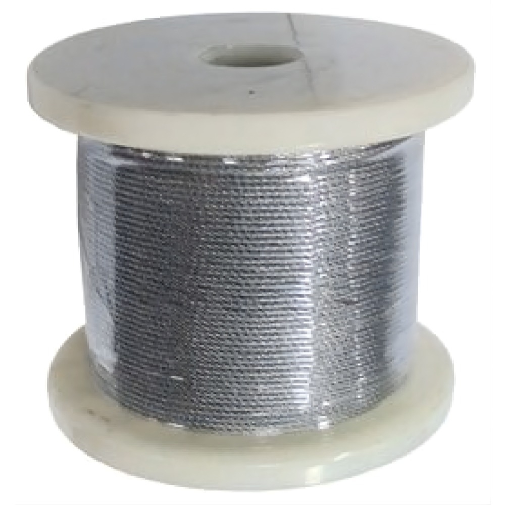 Cabo de Aço Inox AISI 316 WRSS 7x7 1,0 mm 100 m Macfer 035.0058
