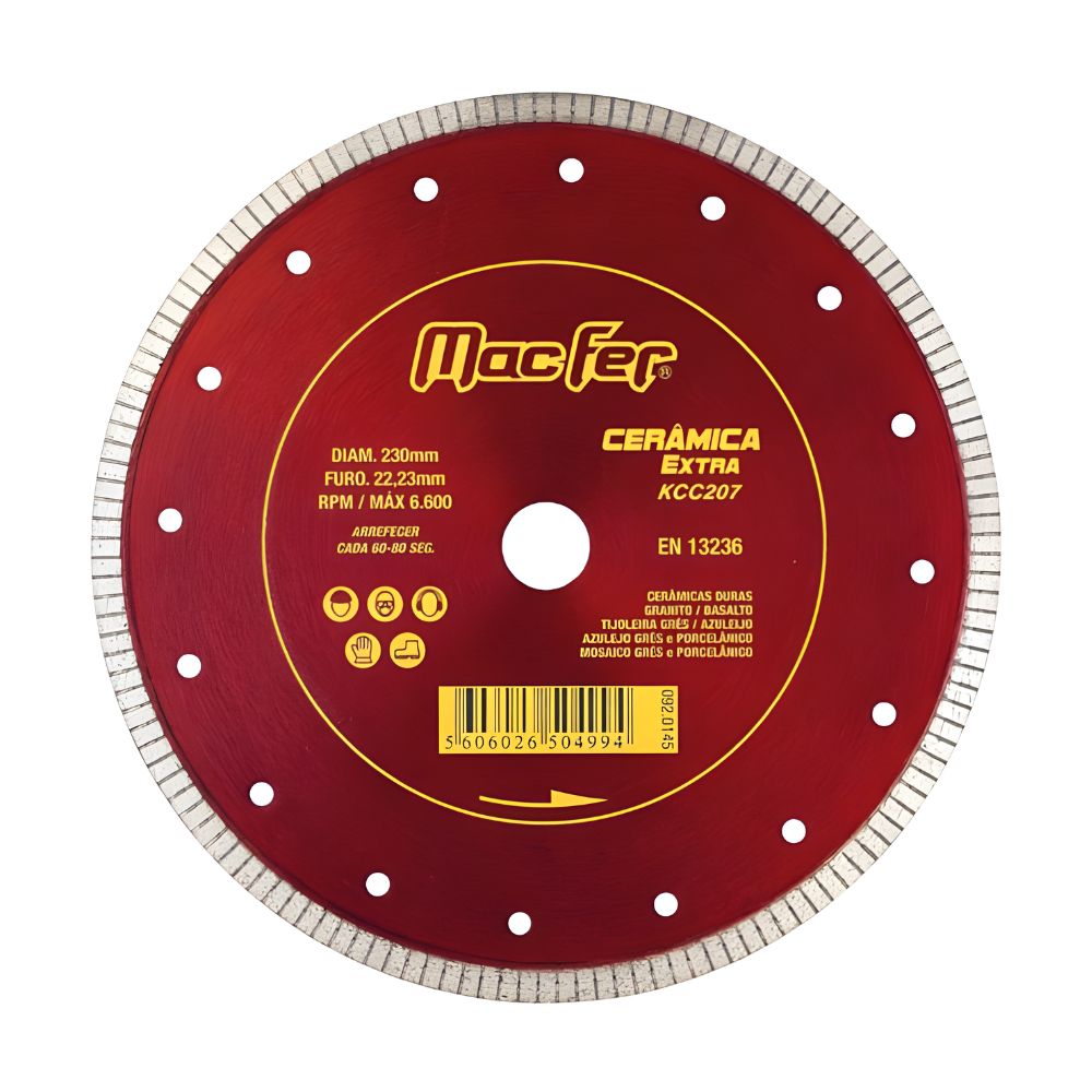 Disco Diamantado Cerâmica Extra KCC207 230 mm Macfer 092.0145