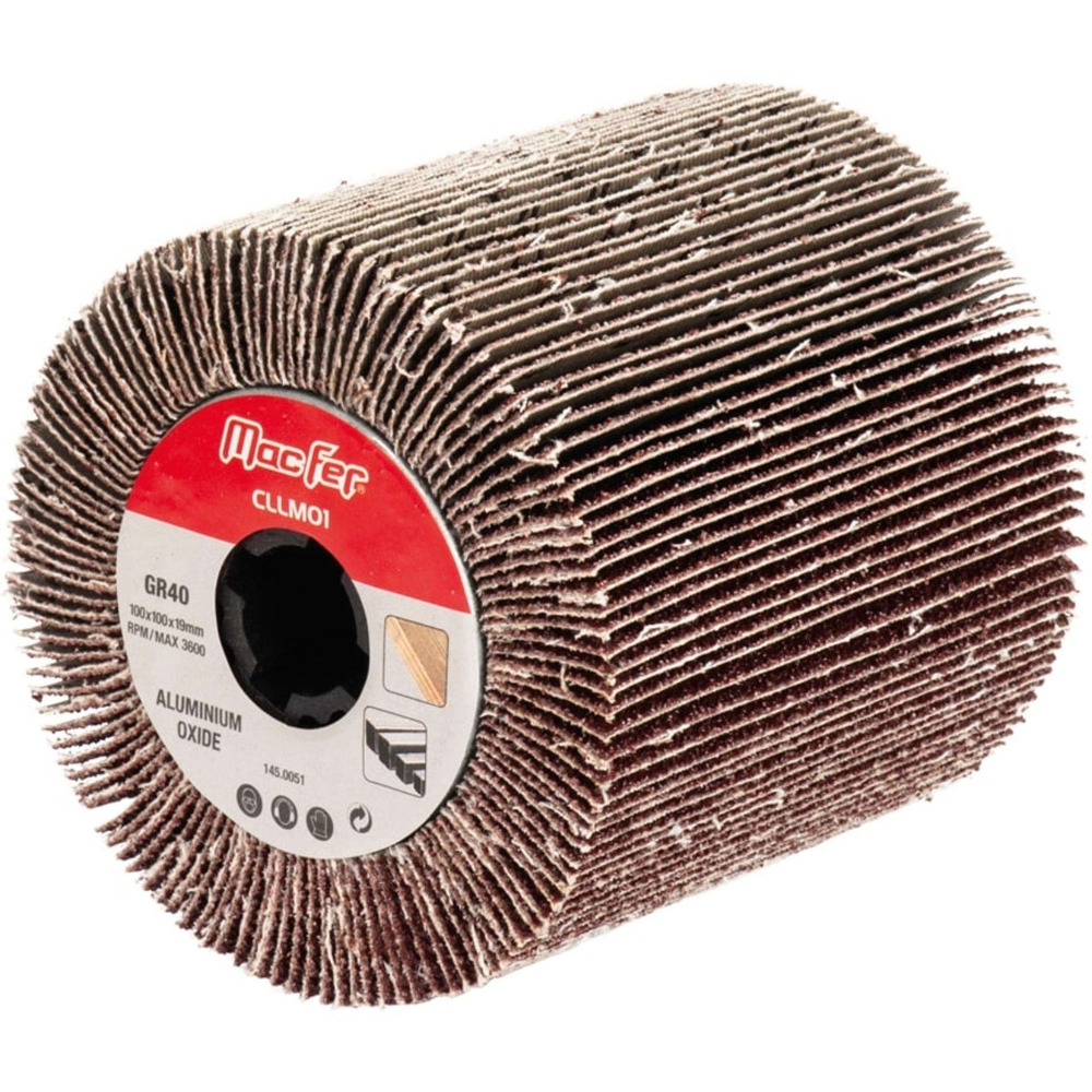 Rebolo de Lamelas de Lixa para Madeira CLLM01 100 x 100 mm GR120 Macfer 145.0055