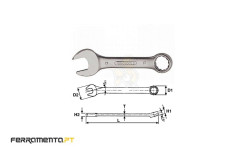 Mini Chave de Boca Luneta 17 mm Teng Tools 6005M17