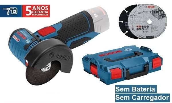 Mini-Rebarbadora GWS 12V-76 + L-BOXX Bosch 